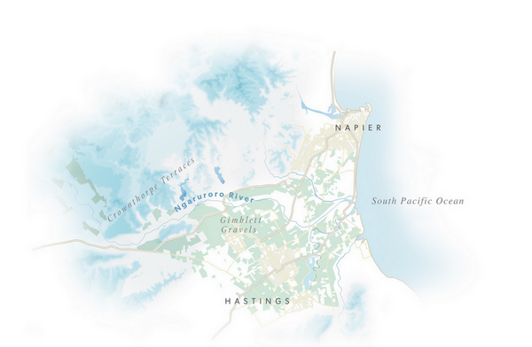 hawke's bay region map