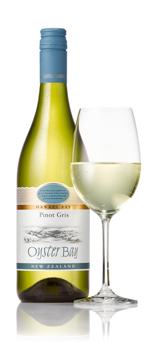 Oyster bay pinot gris with glass cropped